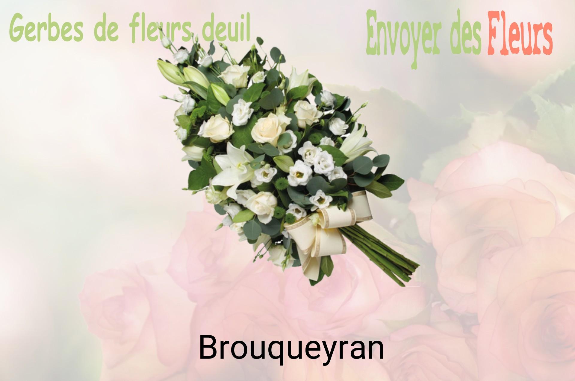 Gerbe de fleurs de deuil livrée à Brouqueyran
